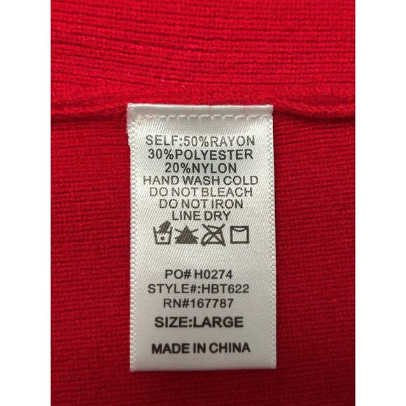 NWT* Hunter & Brown Sleeveless Knit Corset Red Cropped Top-Large - Picture 7 of 9